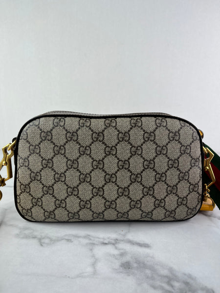 GUCCI GG Supreme Monogram Web Neo Shoulder/Crossbody Bag
