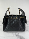 CHANEL Black Caviar Quilted Small 25 Shoulder Bag
