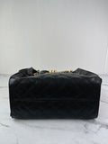 CHANEL Black Caviar Quilted Small 25 Shoulder Bag