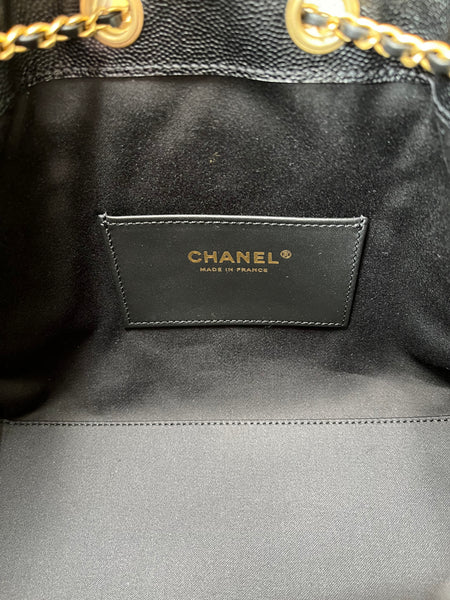 CHANEL Black Caviar Quilted Small 25 Shoulder Bag