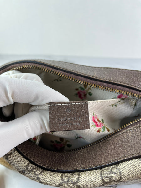 GUCCI GG Supreme Monogram Web Neo Shoulder/Crossbody Bag