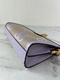 GUCCI Beige Lapis Monogram Jumbo GG Textured Dollar Calfskin Small Ophidia Chain Shoulder/Crossbody Bag
