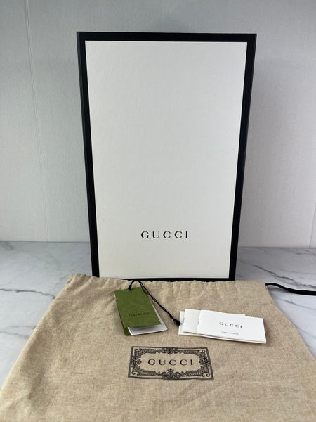 GUCCI Beige Lapis Monogram Jumbo GG Textured Dollar Calfskin Small Ophidia Chain Shoulder/Crossbody Bag