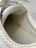 GUCCI White Calfskin GG Tennis Embossed Perforated Womens Platform Sneakers Size 37