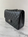 CHANEL Black Caviar Classic Jumbo Double Flap Bag
