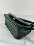 Balenciaga Dark Green Crocodile Embossed Small Gossip Shoulder/Crossbody Bag