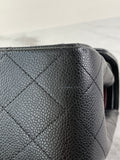 CHANEL Black Caviar Classic Jumbo Double Flap Bag
