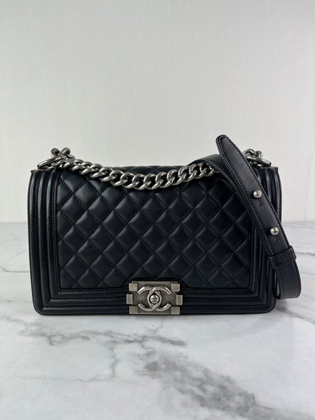 CHANEL Black Medium Boy Bag