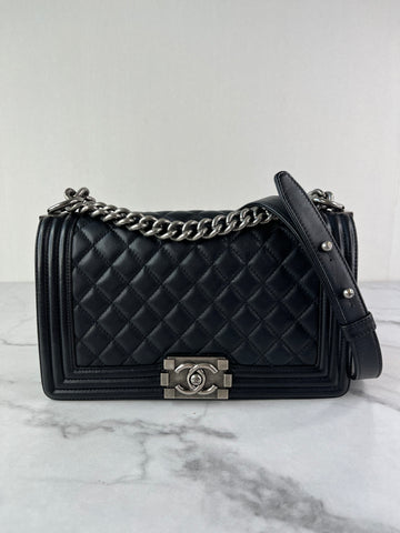 CHANEL Black Medium Boy Bag