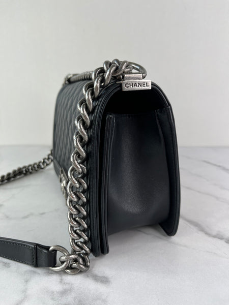 CHANEL Black Medium Boy Bag