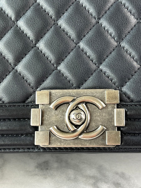 CHANEL Black Medium Boy Bag