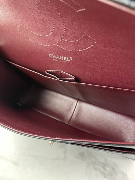 CHANEL Black Caviar Classic Jumbo Double Flap Bag