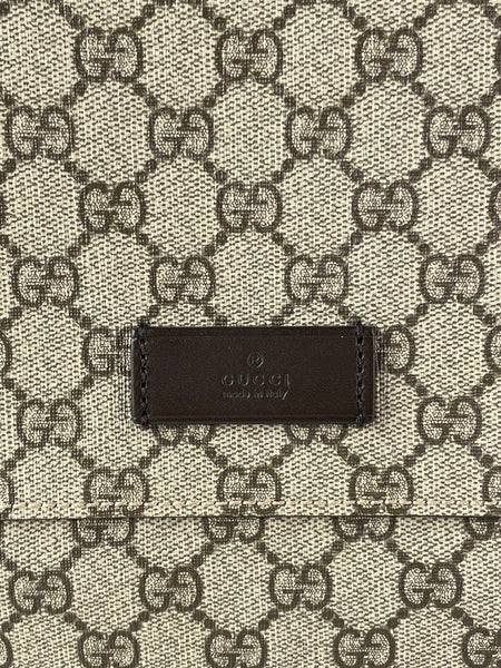 GUCCI Dark Brown GG Plus Monogram Messenger Diaper/Changing Bag