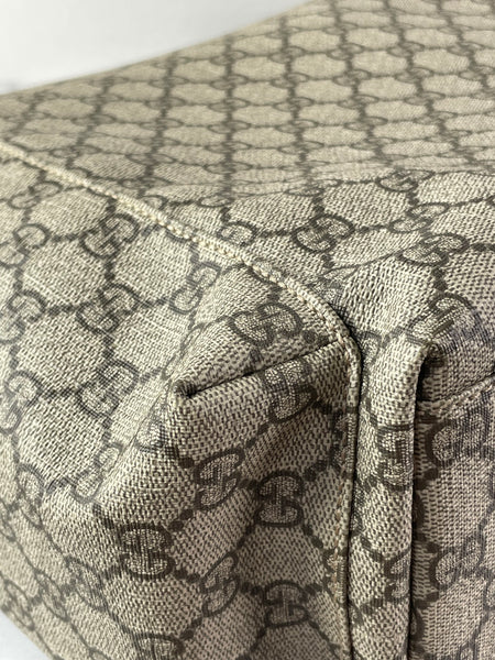 GUCCI Dark Brown GG Plus Monogram Messenger Diaper/Changing Bag