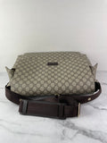 GUCCI Dark Brown GG Plus Monogram Messenger Diaper/Changing Bag