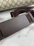 GUCCI Dark Brown GG Plus Monogram Messenger Diaper/Changing Bag