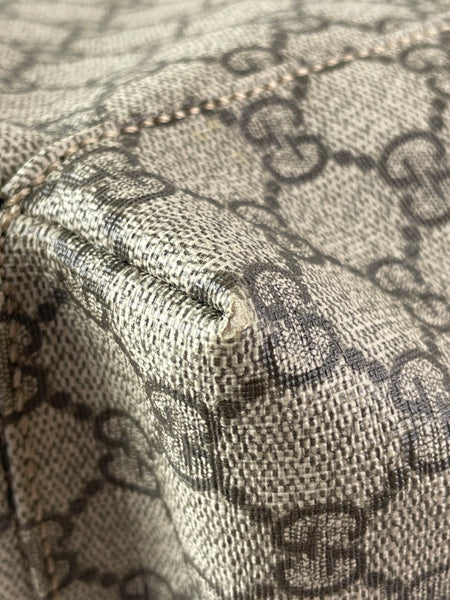 GUCCI Dark Brown GG Plus Monogram Messenger Diaper/Changing Bag