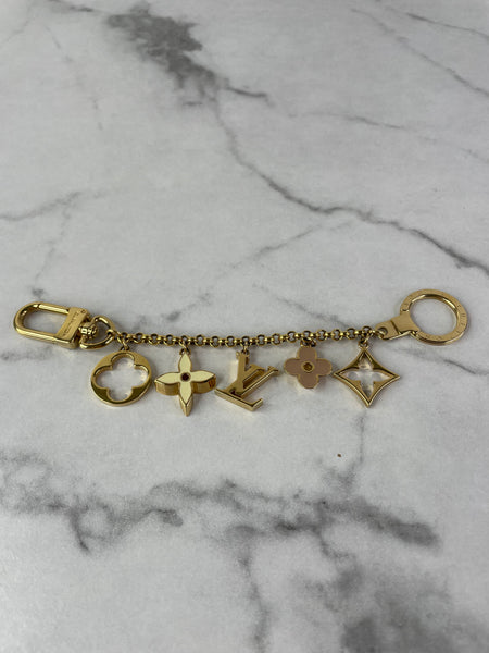 LOUIS VUITTON Fleur de Monogram Bag Charm Chain