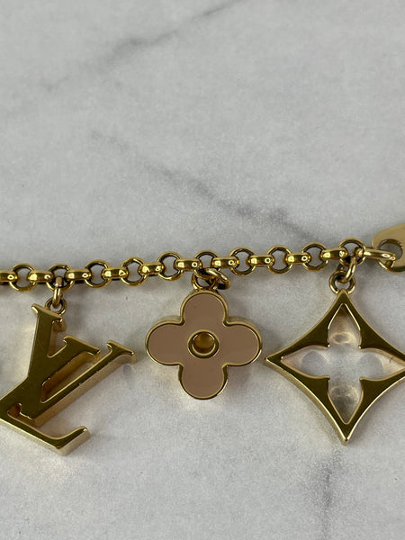 LOUIS VUITTON Fleur de Monogram Bag Charm Chain