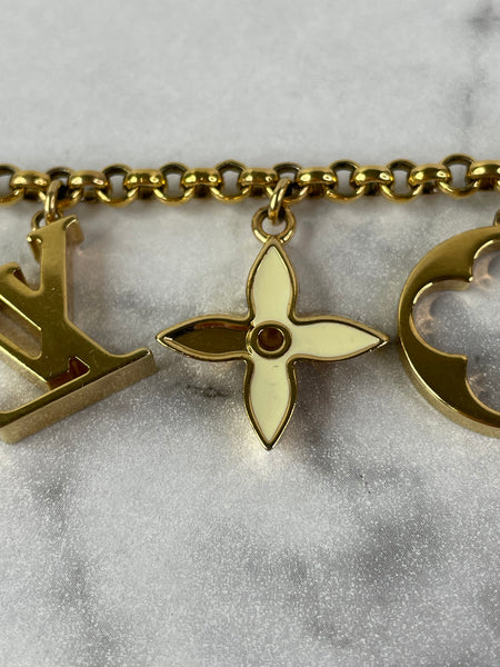 LOUIS VUITTON Fleur de Monogram Bag Charm Chain
