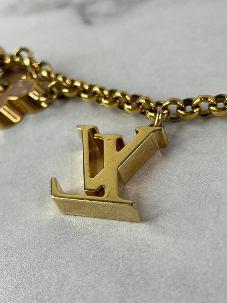 LOUIS VUITTON Fleur de Monogram Bag Charm Chain