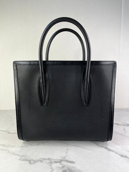CHRISTIAN LOUBOUTIN Black Calfskin Medium Paloma Tote Bag
