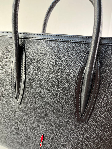 CHRISTIAN LOUBOUTIN Black Calfskin Medium Paloma Tote Bag
