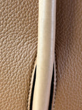 Christian Louboutin Tan Brown Grained & Patent Leather Studded Large Paloma Tote