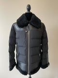 MACKAGE Black VANNA Mixed-media shearling down jacket Size S (fits US 4-6)