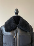 MACKAGE Black VANNA Mixed-media shearling down jacket Size S (fits US 4-6)