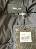 MACKAGE Black VANNA Mixed-media shearling down jacket Size S (fits US 4-6)