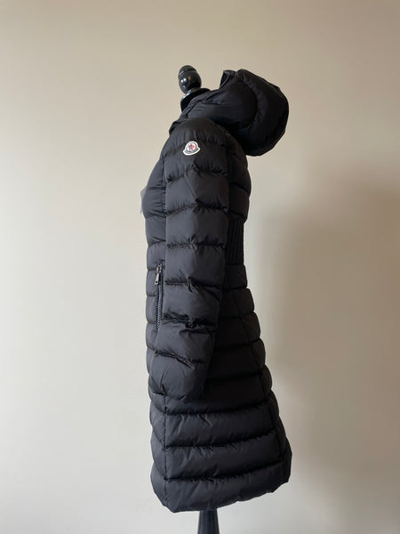 Moncler Women’s Black TALEV Giubbotto Long Hooded Down Coat Size 00 (US XXS)