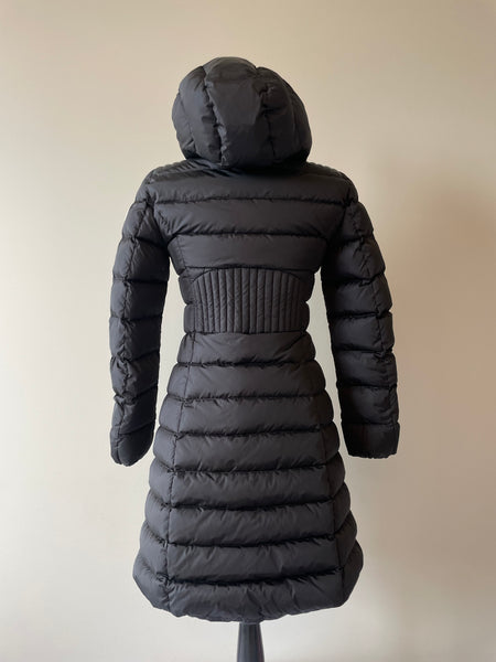 Moncler Women’s Black TALEV Giubbotto Long Hooded Down Coat Size 00 (US XXS)