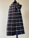 Balenciaga Large Black/Red/Blue/White Double Faced Check Scarf