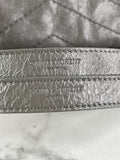 Saint Laurent Grey Large NIKI CHAIN BAG IN CRINKLED VINTAGE LEATHER Shoulder/Crossbody Bag