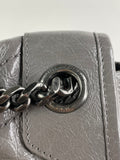 Saint Laurent Grey Large NIKI CHAIN BAG IN CRINKLED VINTAGE LEATHER Shoulder/Crossbody Bag