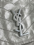 Saint Laurent Grey Large NIKI CHAIN BAG IN CRINKLED VINTAGE LEATHER Shoulder/Crossbody Bag
