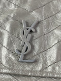 Saint Laurent Grey Large NIKI CHAIN BAG IN CRINKLED VINTAGE LEATHER Shoulder/Crossbody Bag