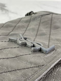 Saint Laurent Grey Large NIKI CHAIN BAG IN CRINKLED VINTAGE LEATHER Shoulder/Crossbody Bag