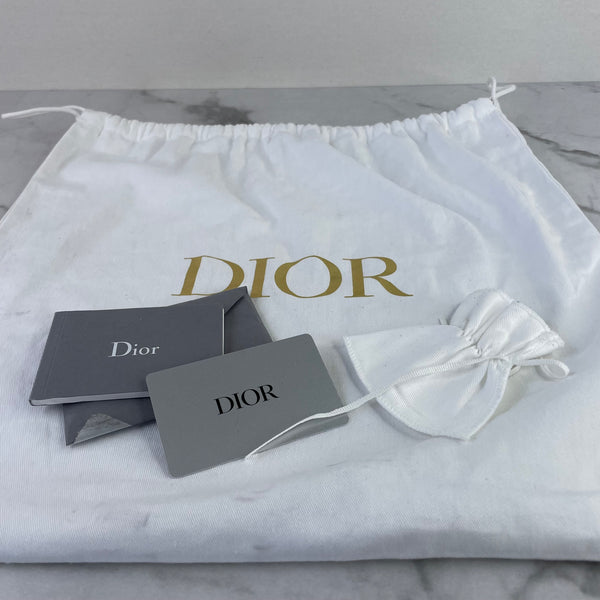 Christian Dior Black Grained Calfskin Saddle Bag