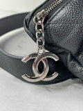 CHANEL Uniform CC Black Grained Calfskin Quilted Waist Belt/Sling Bag