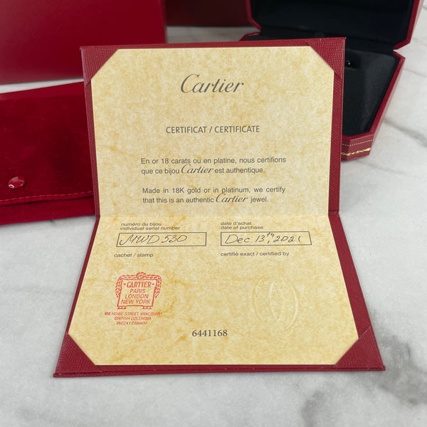 Cartier Small Love Bracelet 18K White Gold Size 17