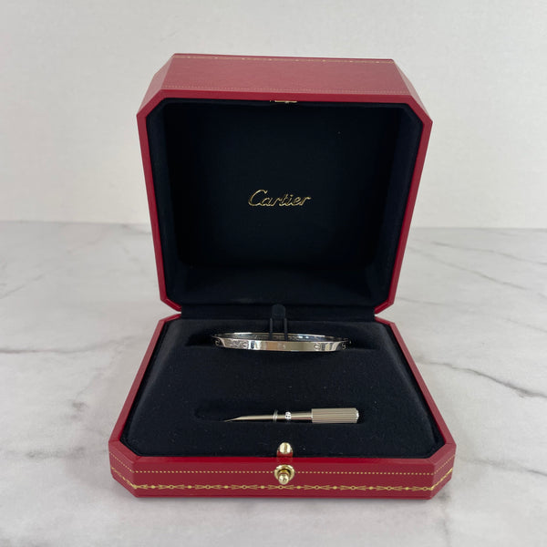 Cartier Small Love Bracelet 18K White Gold Size 17