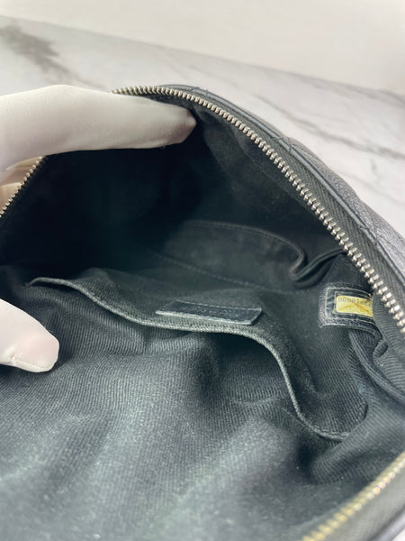 CHANEL Uniform CC Black Grained Calfskin Quilted Waist Belt/Sling Bag