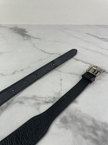 CHANEL Uniform CC Black Grained Calfskin Quilted Waist Belt/Sling Bag