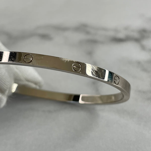Cartier Small Love Bracelet 18K White Gold Size 17
