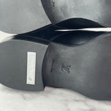 LOUIS VUITTON Black Calfskin LV Black Heart Flat Ranger Boots Size 36