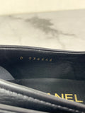 CHANEL Black Lambskin Quilted CC Turnlock Loafers Size 37