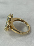 VAN CLEEF & ARPELS 18K Yellow Gold Malachite Magic Alhambra Ring Size 55