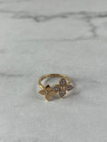 LOUIS VUITTON 18K Pink Gold Diamond Star Blossom Ring Size 56 (US 7.5)